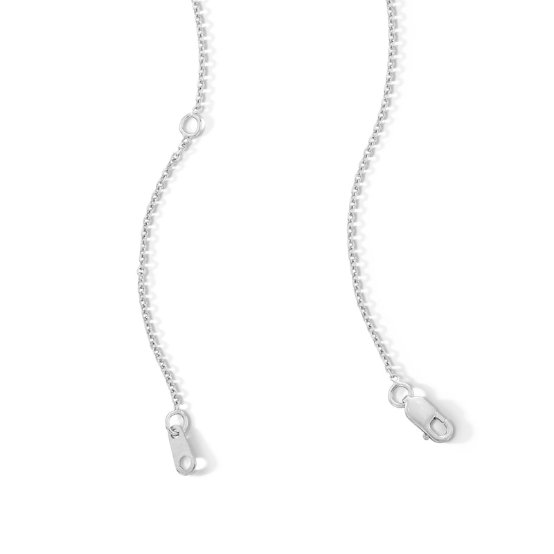 Main Image 3 of 0.085 CT. T.W. Certified Lab-Grown Diamond "MAMA" Necklace in Sterling Silver (I/SI2) - 17"