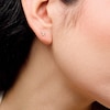 Thumbnail Image 2 of 0.04 CT. T.W. Diamond Vintage-Style Cross Stud Earrings in 10K Gold