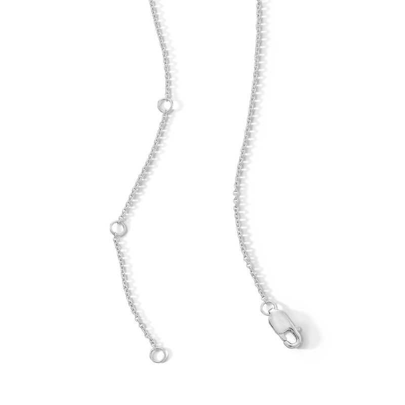 Main Image 3 of Diamond Accent "mama" Double Charm Pendant in Sterling Silver