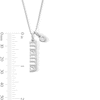 Thumbnail Image 4 of Diamond Accent "mama" Double Charm Pendant in Sterling Silver