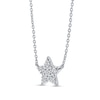 Thumbnail Image 2 of 0.115 CT. T.W. Multi-Diamond Star Necklace in Sterling Silver