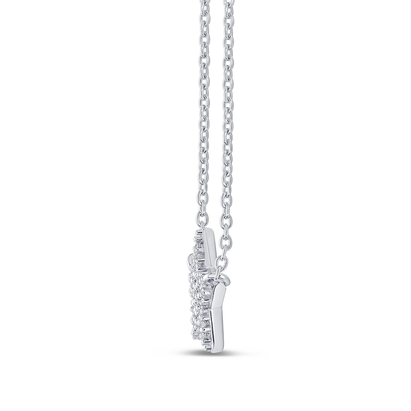 0.115 CT. T.W. Multi-Diamond Star Necklace in Sterling Silver
