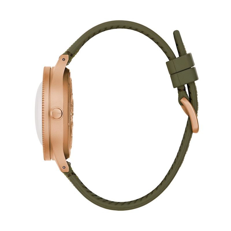 Main Image 2 of Men's 150th Anniversary Special Edition Bulova MIL-SHIPS Bronze Case Automatic Watch with Green Dial (Model: 98A324)