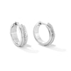 Thumbnail Image 1 of 0.20 CT. T.W. Certified Lab-Grown Diamond Hoop Earrings in Sterling Silver (F/SI2)