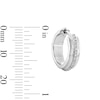 Thumbnail Image 2 of 0.20 CT. T.W. Certified Lab-Grown Diamond Hoop Earrings in Sterling Silver (F/SI2)