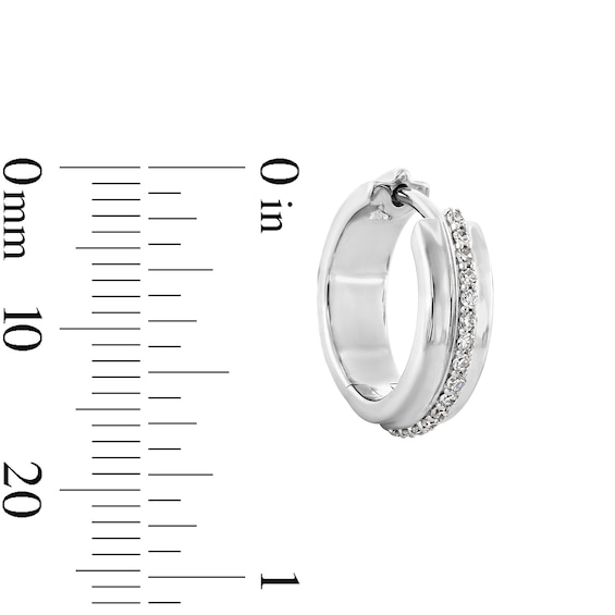 0.20 CT. T.W. Certified Lab-Created Diamond Hoop Earrings in Sterling Silver (F/SI2)