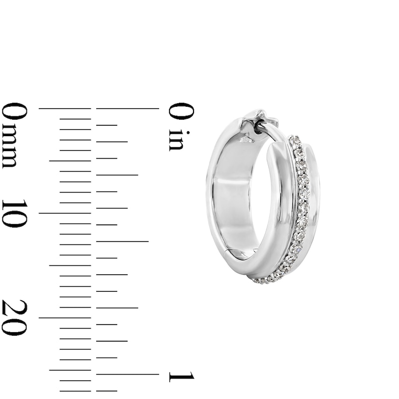 Main Image 2 of 0.20 CT. T.W. Certified Lab-Grown Diamond Hoop Earrings in Sterling Silver (F/SI2)
