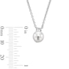Thumbnail Image 3 of 7.0-7.5mm Freshwater Cultured Pearl and 0.115 CT. T.W. Certified Lab-Grown Diamond Pendant in Sterling Silver