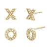 Thumbnail Image 2 of 0.04 CT. T.W. Diamond “XO” Stud Earrings in 10K Gold