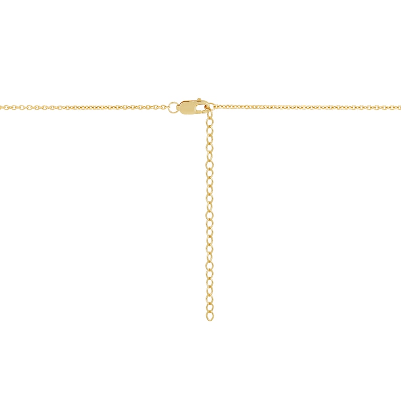 Main Image 2 of 0.085 CT. T.W. Diamond “Mama” Vertical Pendant in Sterling Silver with 10K Gold Plate