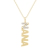 Thumbnail Image 1 of 0.085 CT. T.W. Diamond “Nana” Vertical Pendant in Sterling Silver with 10K Gold Plate