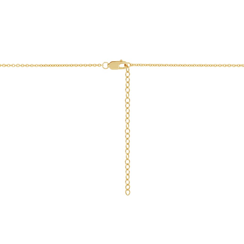 Main Image 2 of 0.085 CT. T.W. Diamond “Mom” Vertical Pendant in Sterling Silver with 10K Gold Plate