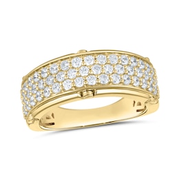 1.50 CT. T.W. Certified Lab-Grown Diamond Triple Row Anniversary Band in 10K Gold (F/VS2)