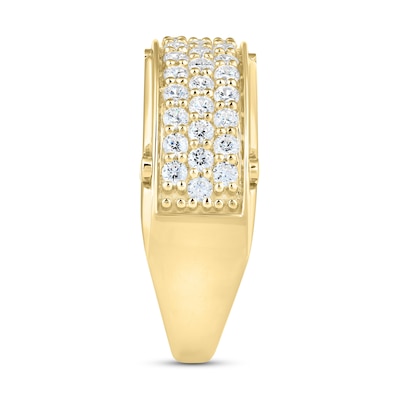 1.50 CT. T.W. Certified Lab-Created Diamond Triple Row Anniversary Band in 10K Gold (F/VS2