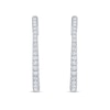 Thumbnail Image 1 of 2.00 CT. T.W. Certified Lab-Grown Diamond Inside-Out Oval Hoop Earrings in 10K White Gold (F/VS2)