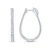Thumbnail Image 3 of 2.00 CT. T.W. Certified Lab-Grown Diamond Inside-Out Oval Hoop Earrings in 10K White Gold (F/VS2)