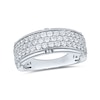 Thumbnail Image 1 of 1.50 CT. T.W. Certified Lab-Grown Diamond Triple Row Anniversary Band in 10K White Gold (F/VS2)
