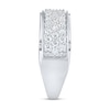 Thumbnail Image 2 of 1.50 CT. T.W. Certified Lab-Grown Diamond Triple Row Anniversary Band in 10K White Gold (F/VS2)