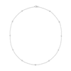 Thumbnail Image 1 of 0.50 CT. T.W. Certified Lab-Grown Diamond Bezel-Set Station Necklace in 10K White Gold (F/VS2)