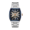 Thumbnail Image 1 of Men’s Bulova Maquina Two-Tone IP Automatic Watch with Tonneau Blue Skeleton Dial (Model: 98A319)