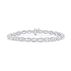 Thumbnail Image 1 of 14.40 CT. T.W. Oval Certified Lab-Grown Diamond Tennis Bracelet in 10K White Gold (F/VS2)