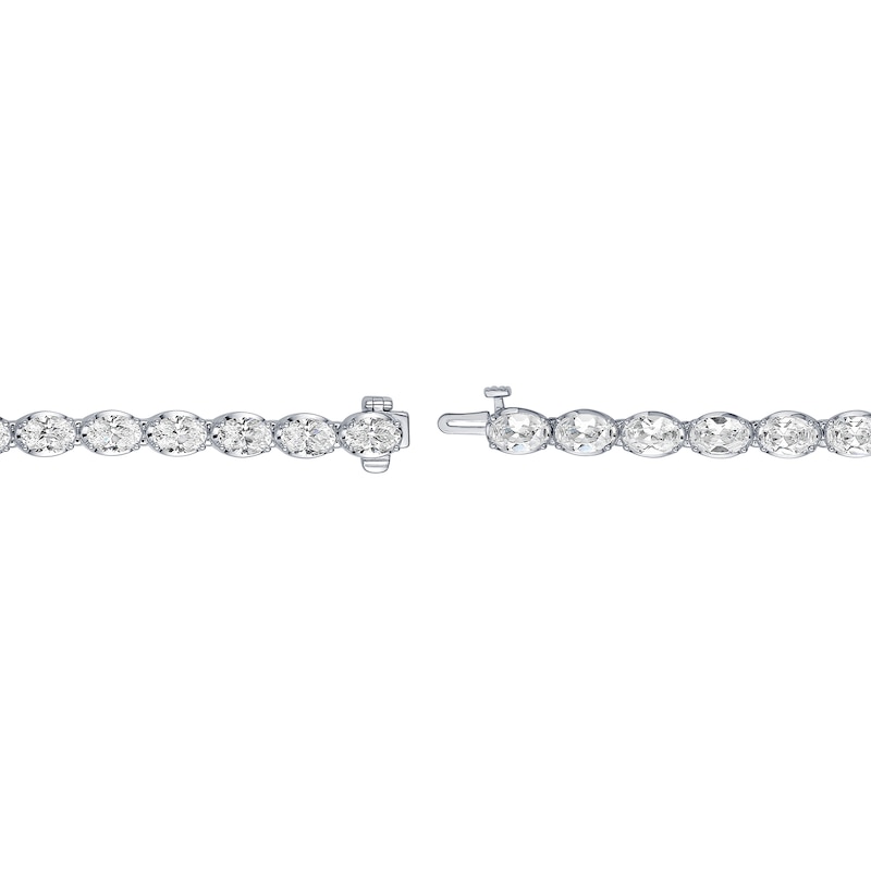 14.40 CT. T.W. Oval Certified Lab-Grown Diamond Tennis Bracelet in 10K Gold (F/VS2