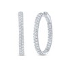 Thumbnail Image 2 of 3.00 CT. T.W. Certified Lab-Grown Diamond Inside-Out Hoop Earrings in 10K White Gold (F/VS2)