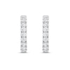 Thumbnail Image 1 of 8.50 CT. T.W. Oval Certified Lab-Grown Diamond Inside-Out Hoop Earrings in 10K White Gold (F/VS2)