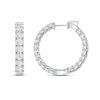 Thumbnail Image 3 of 8.50 CT. T.W. Oval Certified Lab-Grown Diamond Inside-Out Hoop Earrings in 10K White Gold (F/VS2)