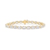 Thumbnail Image 1 of 14.40 CT. T.W. Oval Certified Lab-Grown Diamond Tennis Bracelet in 10K Gold (F/VS2)