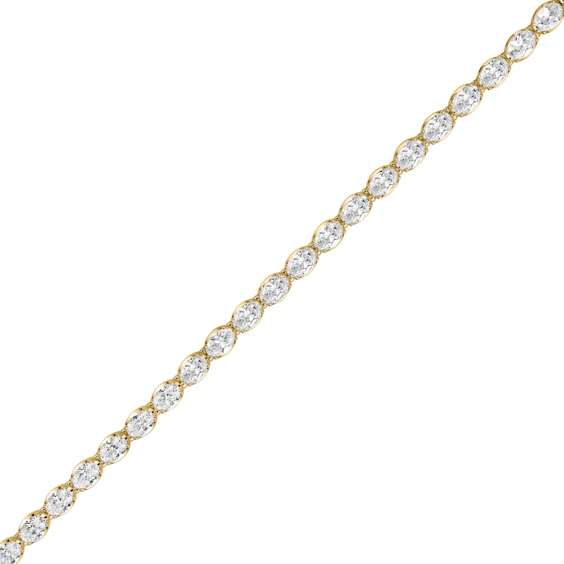 Main Image 2 of 14.40 CT. T.W. Oval Certified Lab-Grown Diamond Tennis Bracelet in 10K Gold (F/VS2)