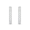 Thumbnail Image 1 of 8.40 CT. T.W. Emerald-Cut Certified Lab-Grown Diamond Inside-Out Hoop Earrings in 10K White Gold (F/VS2)