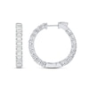 Thumbnail Image 3 of 8.40 CT. T.W. Emerald-Cut Certified Lab-Grown Diamond Inside-Out Hoop Earrings in 10K White Gold (F/VS2)