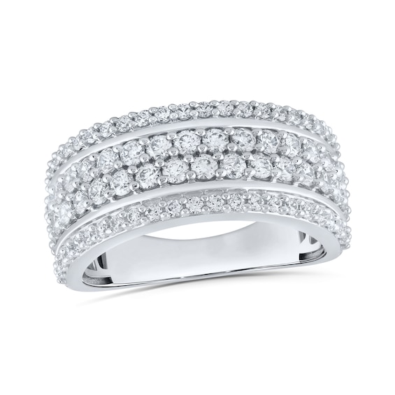 2.00 CT. T.W. Certified Lab-Created Diamond Multi-Row Anniversary Band in 10K Gold (F/VS2