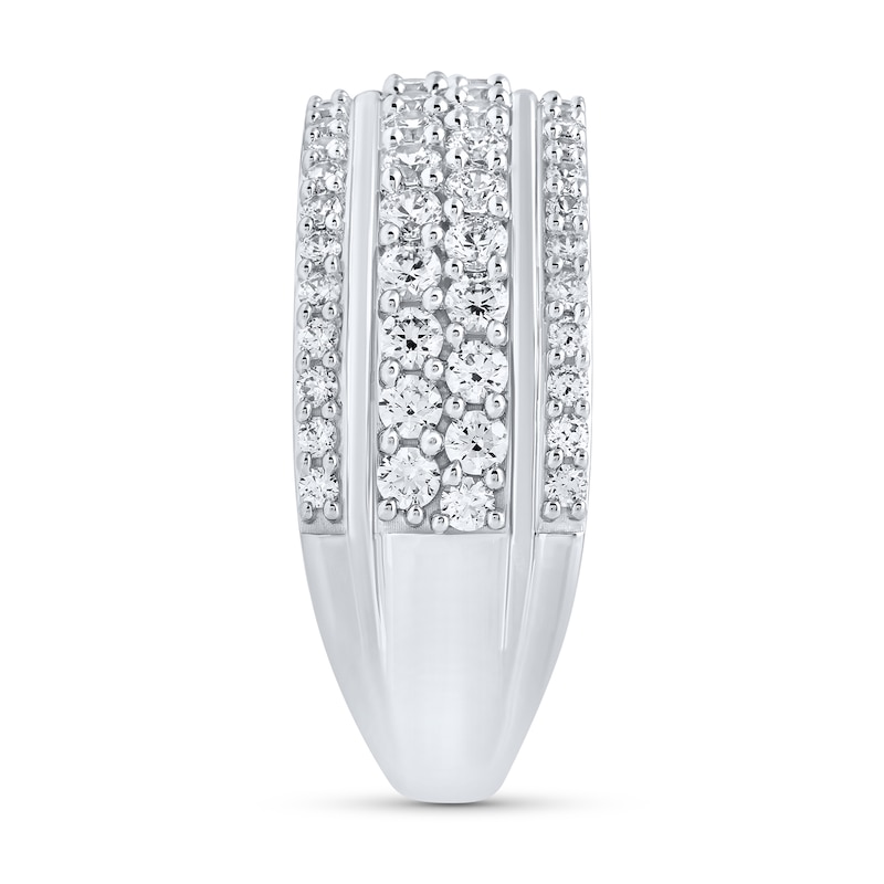 Main Image 2 of 2.00 CT. T.W. Certified Lab-Grown Diamond Multi-Row Anniversary Band in 10K White Gold (F/VS2)