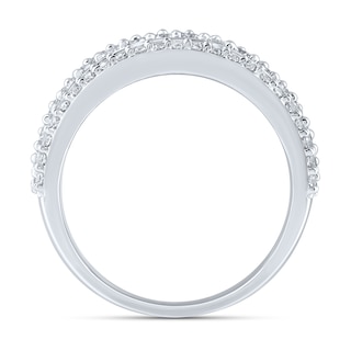 2.00 CT. T.W. Certified Lab-Created Diamond Multi-Row Anniversary Band in 10K Gold (F/VS2