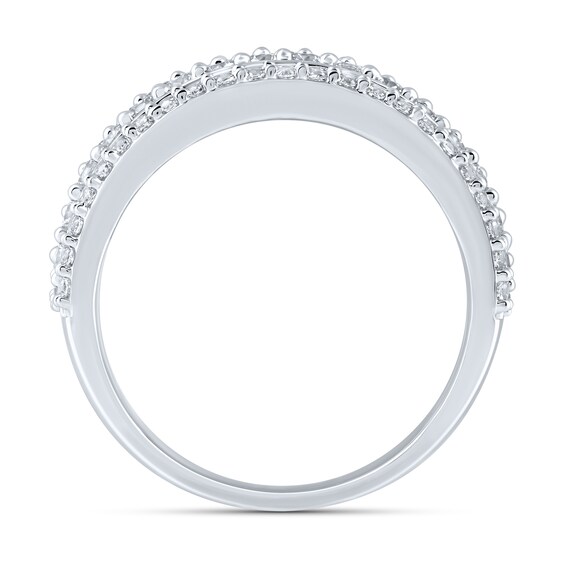 2.00 CT. T.W. Certified Lab-Created Diamond Multi-Row Anniversary Band in 10K Gold (F/VS2