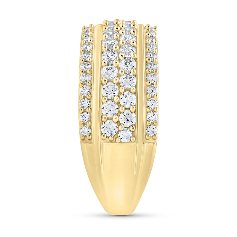 Main Image 2 of 2.00 CT. T.W. Certified Lab-Grown Diamond Multi-Row Anniversary Band in 10K Gold (F/VS2)