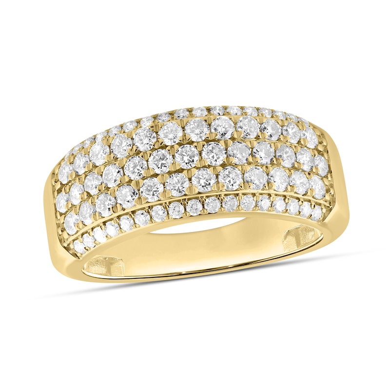 Main Image 1 of 1.50 CT. T.W. Certified Lab-Grown Diamond Multi-Row Anniversary Band in 10K Gold (F/VS2)