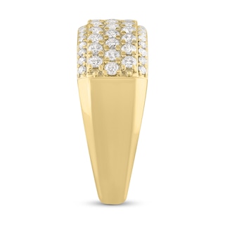 1.50 CT. T.W. Certified Lab-Created Diamond Multi-Row Anniversary Band in 10K Gold (F/VS2)