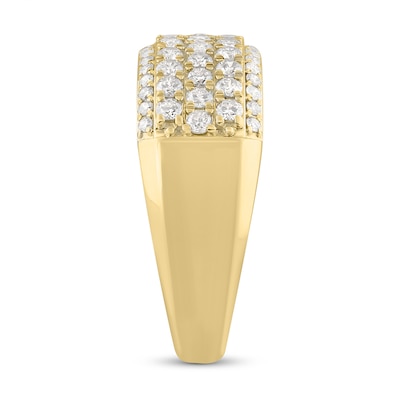 1.50 CT. T.W. Certified Lab-Created Diamond Multi-Row Anniversary Band in 10K Gold (F/VS2)