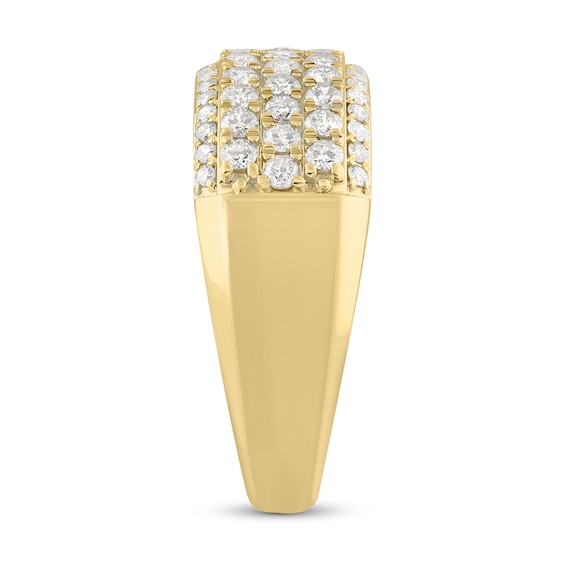 1.50 CT. T.W. Certified Lab-Created Diamond Multi-Row Anniversary Band in 10K Gold (F/VS2)