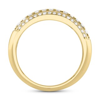 1.50 CT. T.W. Certified Lab-Created Diamond Multi-Row Anniversary Band in 10K Gold (F/VS2)