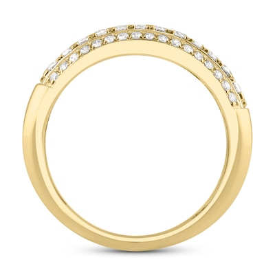 1.50 CT. T.W. Certified Lab-Created Diamond Multi-Row Anniversary Band in 10K Gold (F/VS2)