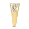 Thumbnail Image 2 of 1.25 CT. T.W. Certified Lab-Grown Diamond Graduated Double Row Anniversary Band in 10K Gold (F/VS2)
