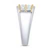 Thumbnail Image 2 of 1.00 CT. T.W. Certified Lab-Grown Diamond Double Row Anniversary Band in 10K Two-Tone Gold (F/VS2)