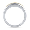 Thumbnail Image 3 of 1.00 CT. T.W. Certified Lab-Grown Diamond Double Row Anniversary Band in 10K Two-Tone Gold (F/VS2)