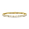 Thumbnail Image 1 of 5.95 CT. T.W. Certified Lab-Grown Diamond Double Row Tennis Bracelet in 10K Gold (F/VS2)