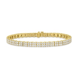 5.95 CT. T.W. Certified Lab-Grown Diamond Double Row Tennis Bracelet in 10K Gold (F/VS2)