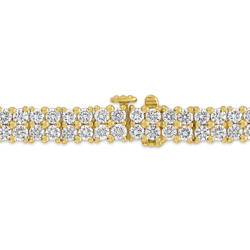 5.95 CT. T.W. Certified Lab-Grown Diamond Double Row Tennis Bracelet in 10K Gold (F/VS2)